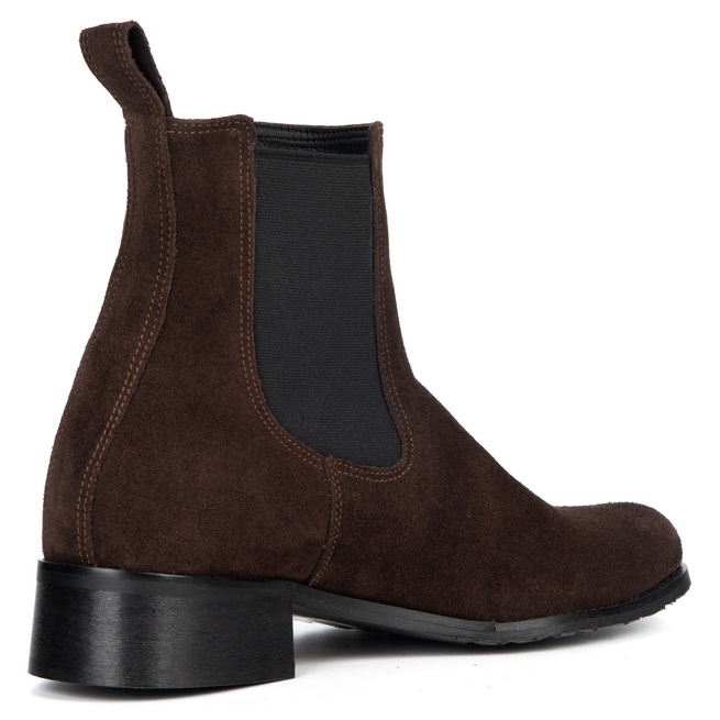 Olivier Colette - elegantní dámské kožené semišové kozačky ze sobolí kůže