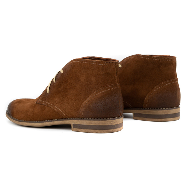 Pánská zateplená semišová obuv 102KAM hnědá