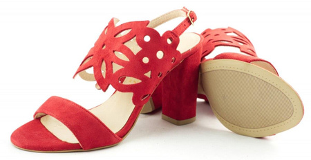 Sandały damskie 02100 czerwone