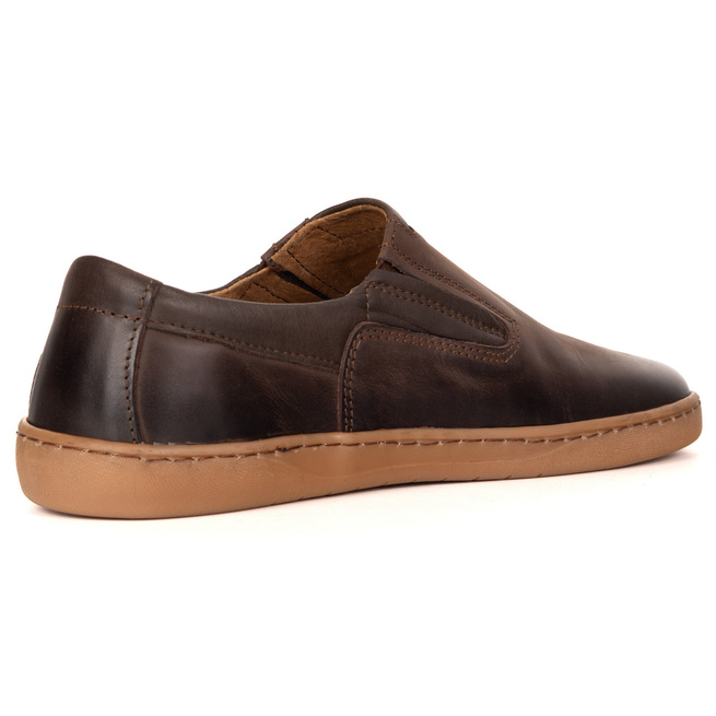 Buty BAREFOOT skórzane czarne męskie 75KZ ciemno brązowe