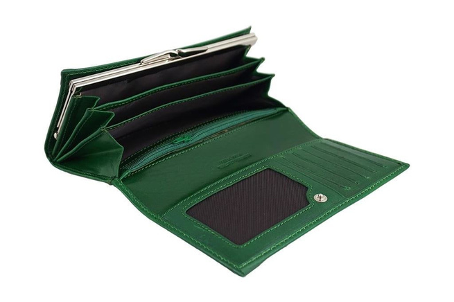 Dámská kožená peněženka Barberini's - zelená