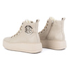 Dámské zimní zateplené kožené boty 1174 beige