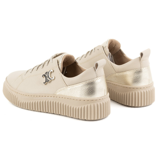 Dámská kožená obuv STYLE 1230 béžové tenisky