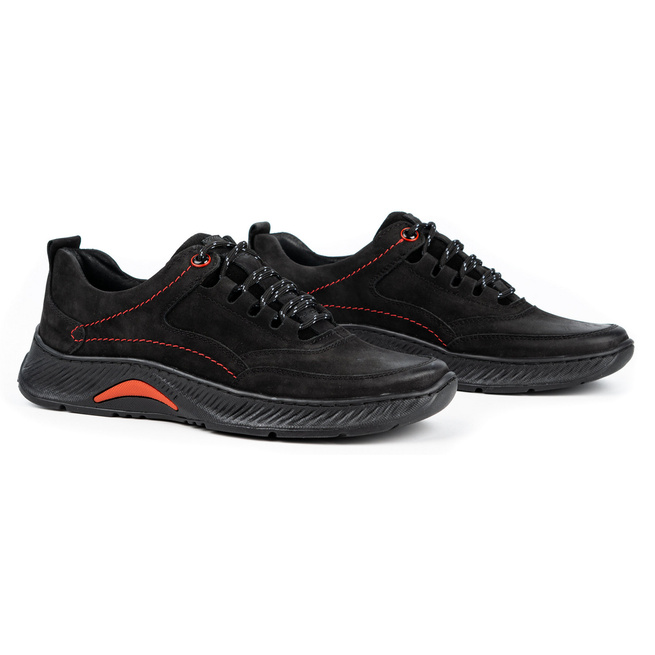 Pánská kožená obuv SPORT 922K black nubuck