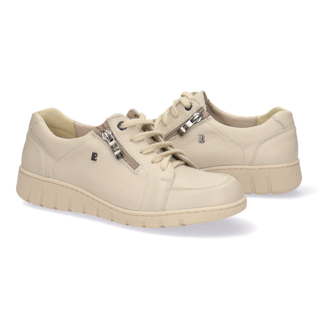 Pollonus vanilková kožená dámská polobotka 5-1693-002