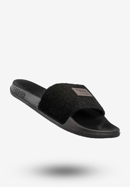 Klapki damskie Big Star SS274716 czarne futerko