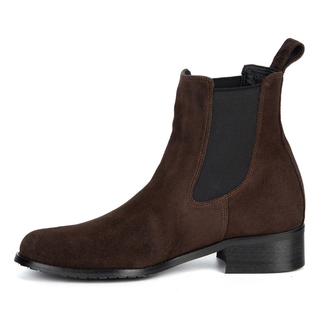 Olivier Colette – eleganckie botki sztyblety damskie skórzane zamszowe