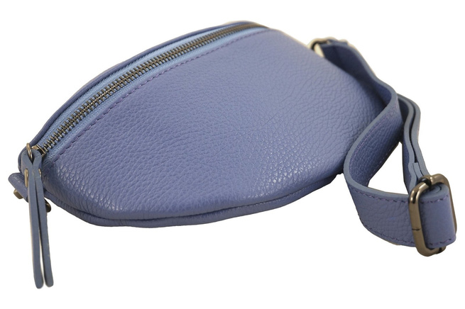 Kožený sáček pro mládež / ledvinka - fialový