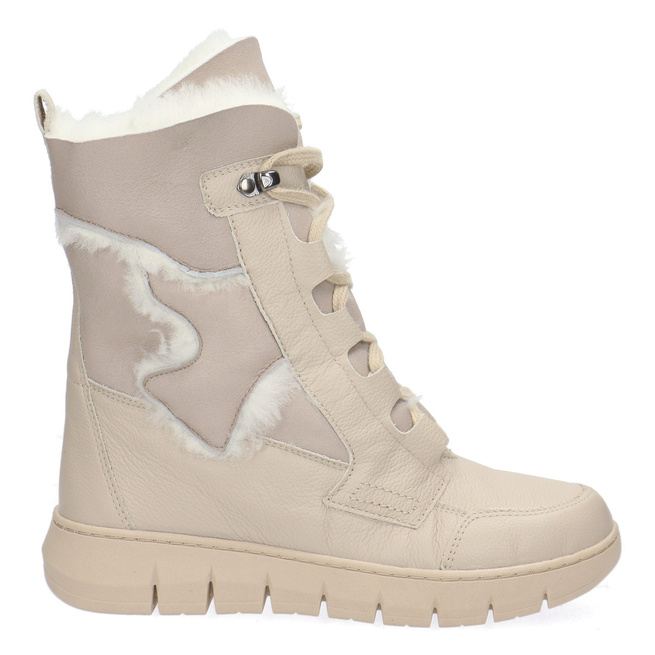 Dámské sněhové boty Beige natural ram Pollonus 5-1674-002