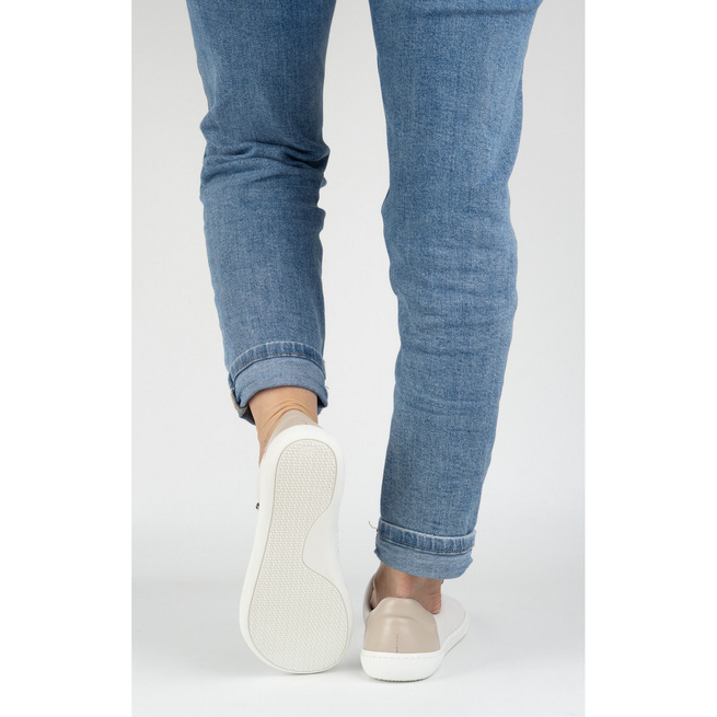 Dámská minimalistická kožená obuv barefoot 0771W bílá