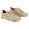 Dámské prolamované kožené tenisky 0720PW beige