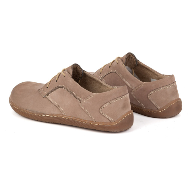 BAREFOOT Damskie minimalistyczne buty skórzane 1082 cappuccino nubuk
