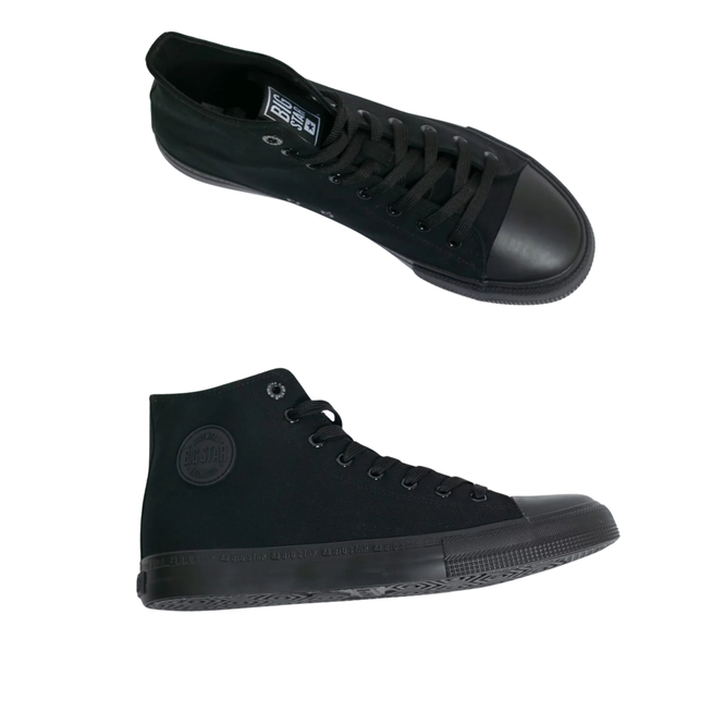 Buty męskie trampki wysokie Big Star FF174550 czarne