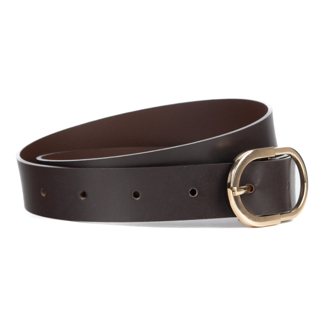 Dámský kožený opasek s italskou sponou 3.30 hnědý