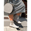 Dámské semišové prolamované boty Jess light grey