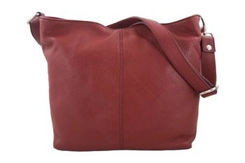 Listonoszka damska skórzana - Barberini's - Czerwone