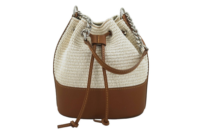 Dámská kabelka z rafie - světle béžová