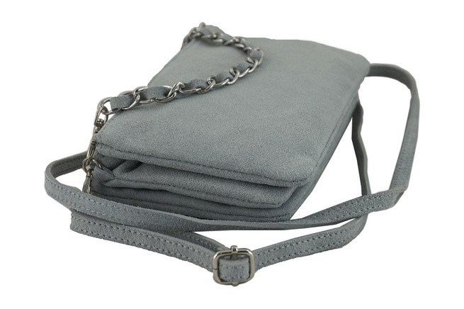 Barberini's - semišová poštovní taška - světle šedá