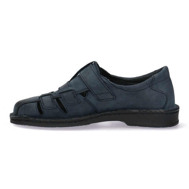 Pánské kožené polobotky Pollonus navy blue 6-0742-007