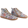 Buty damskie zimowe barefoot skórzane Z-B04 kwiaty