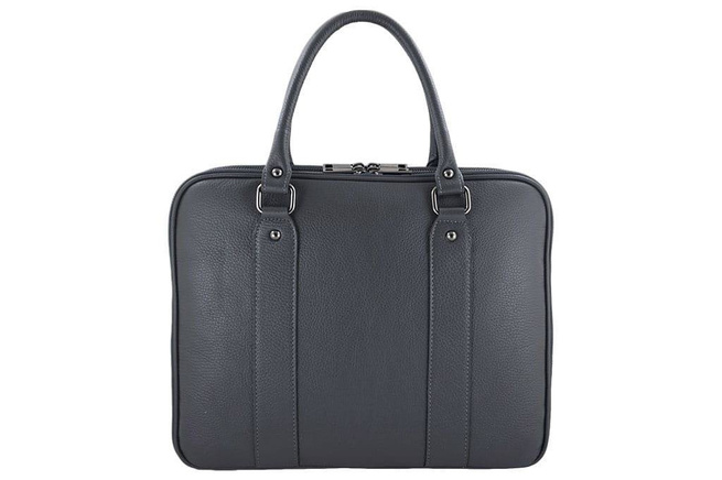 Dámská kožená aktovka - Barberini's - tmavě šedá