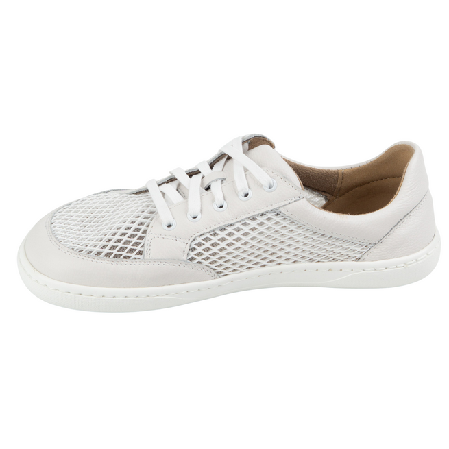 Dámská minimalistická kožená obuv barefoot 0772SW bílá