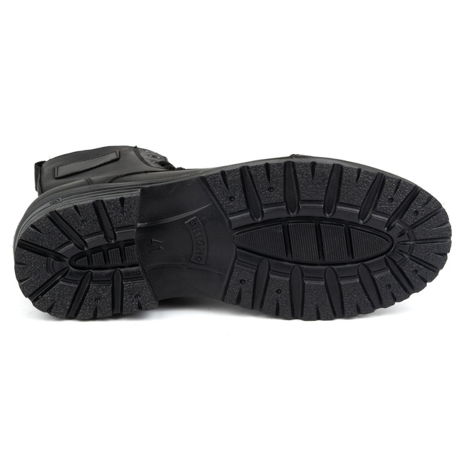 Polské pánské vysoké kožené boty 2118/2 POLBUT černé