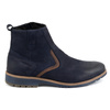 Pánské zimní kožené boty 924K navy blue