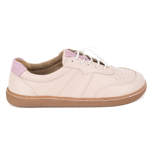 BUTY DAMSKIE BAREFOOT SKÓRA MINIMALISTYCZNE SZEROKIE ARIA pudrowy róż 103MP
