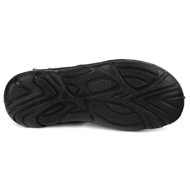 Pánské kožené sandály na suchý zip 211/2 šedé