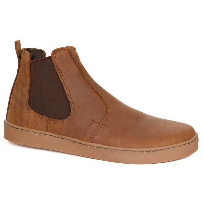 Buty męskie sztyblety barefoot skórzane Olivier 100KZ jasnobrązowe