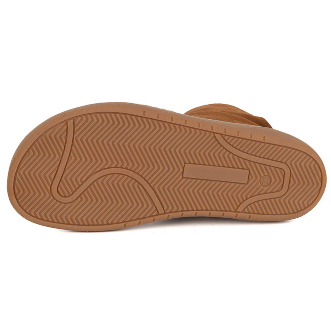 Damskie buty barefoot sztyblety z zamkiem ocieplane 1297 rude