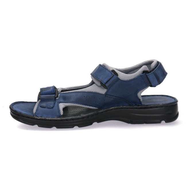 Pánské kožené sandály Pollonus navy blue 6-0070-015