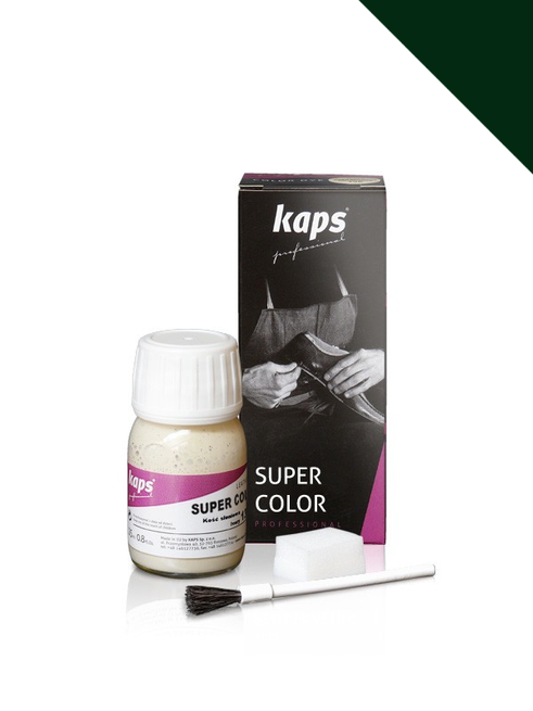 Barva na přírodní a syntetickou kůži tmavě zelená