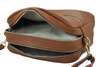 Pojemna torebka skórzana dwukomorowa - Brązowa jasna