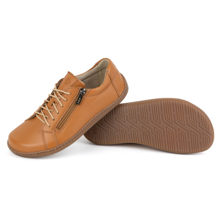 Damskie minimalistyczne buty skórzane barefoot model 1243 rude