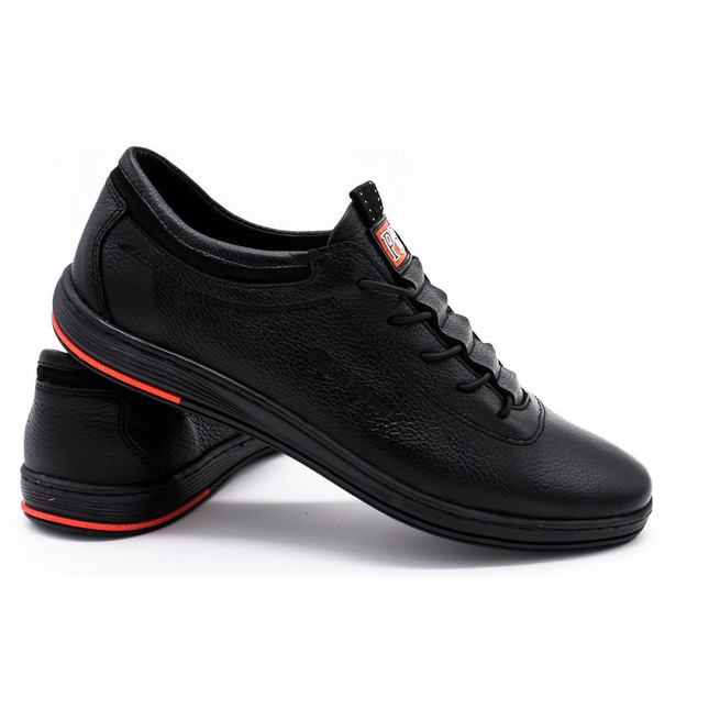 Buty męskie skórzane casual K23 czarne