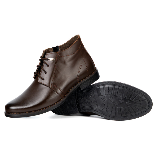 Klasyczne męskie trzewiki skórzane Olivier 337LU – model za kostkę