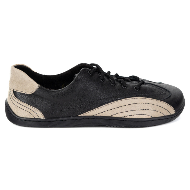 Półbuty barefoot damskie skórzane Wasak 0800W czarne