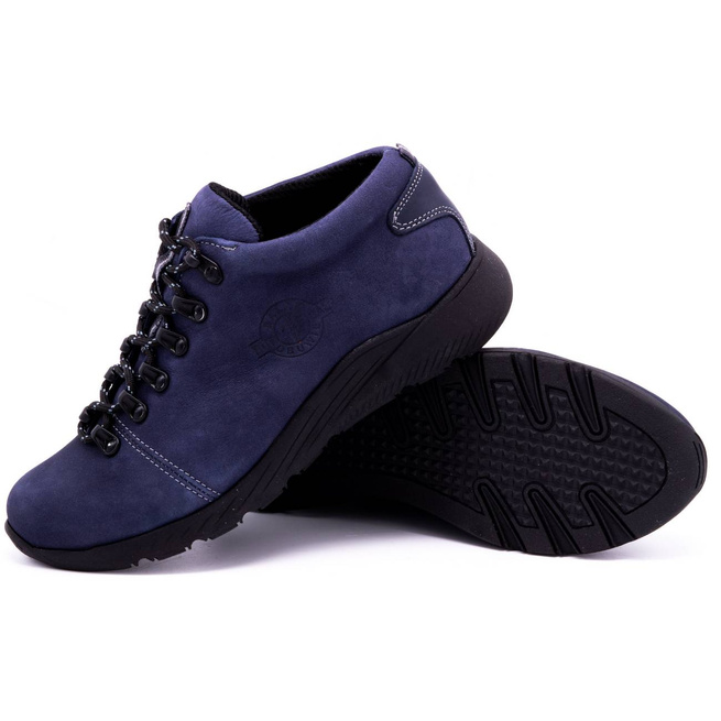 Dámská trekingová obuv kožená 674BB navy blue