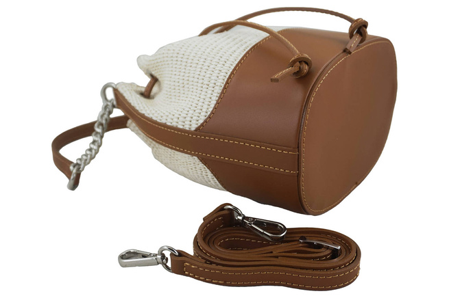 Torebka damska z rafii - Beżowa jasna