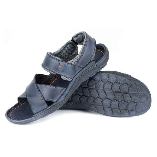 Pánské kožené sandály 336GT - ideální na dovolenou, lehké a pohodlné