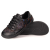 Sneakersy barefoot damskie Kaia Olivier 101MP – anatomiczne buty skórzane czarny kwiaty 