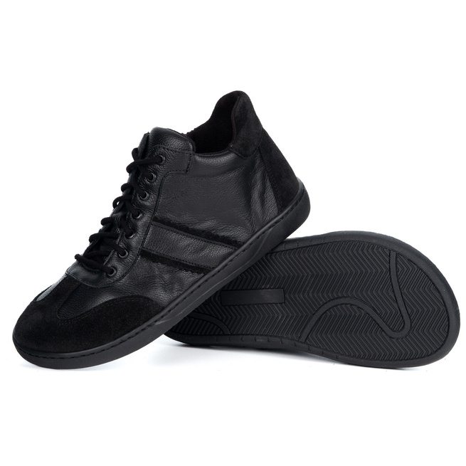 Buty barefoot minimalistyczne skórzane WASAK 0802W czarne