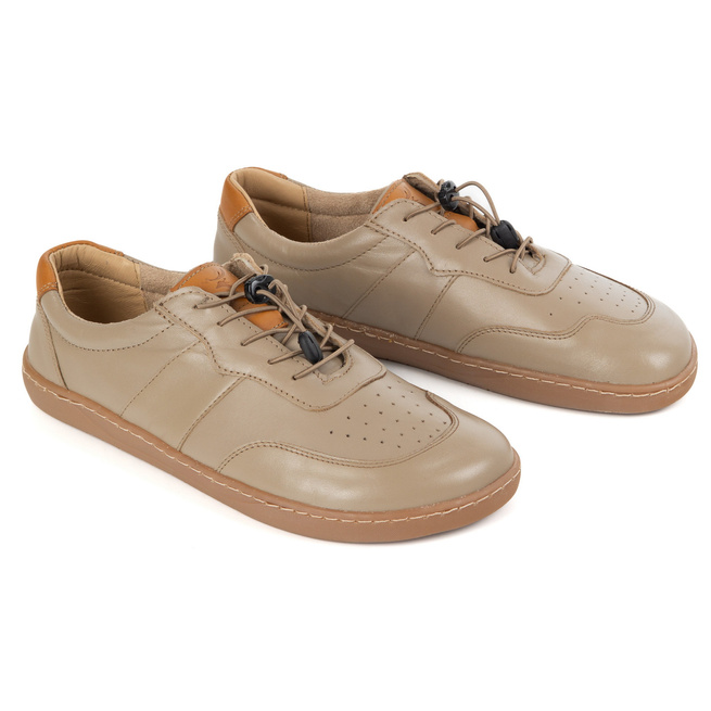 BUTY DAMSKIE BAREFOOT SKÓRA MINIMALISTYCZNE SZEROKIE ARIA cappuccino 103MP