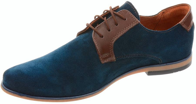 Buty męskie skórzane wizytowe 102 granatowe