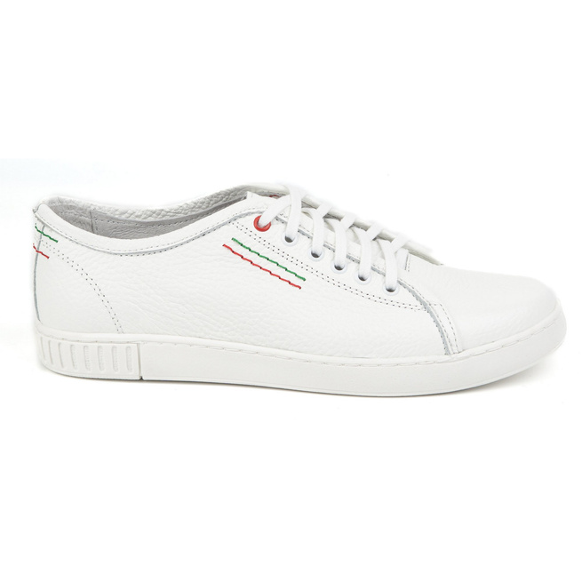 Polbut Kožené tenisky Pánské boty Model 2129 white