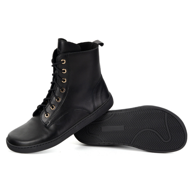 Buty damskie barefoot zimowe skórzane Olivier Liv 1303 ocieplane