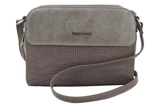 Stylová tříkomorová crossbody kabelka - Béžová tmavá