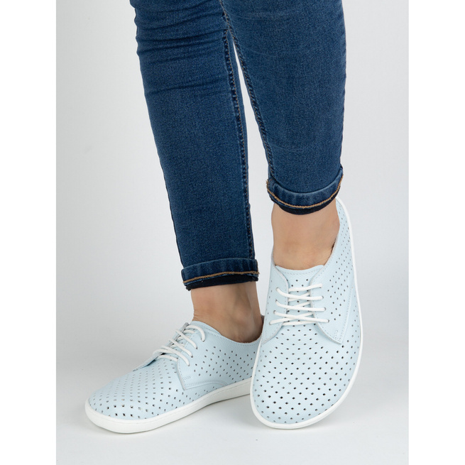BAREFOOT Dámské minimalistické ažurové boty 1288POL bílé 
